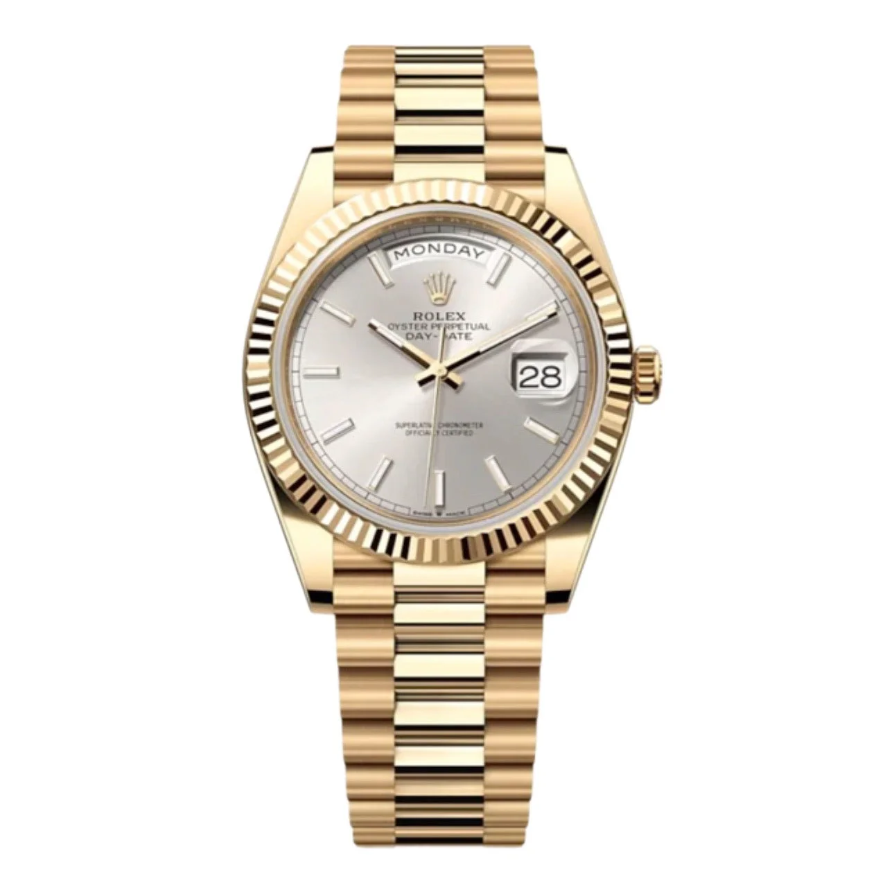 Superclone Rolex Day-Date 40 mm Silver Dial 228238 - Bestter Watches