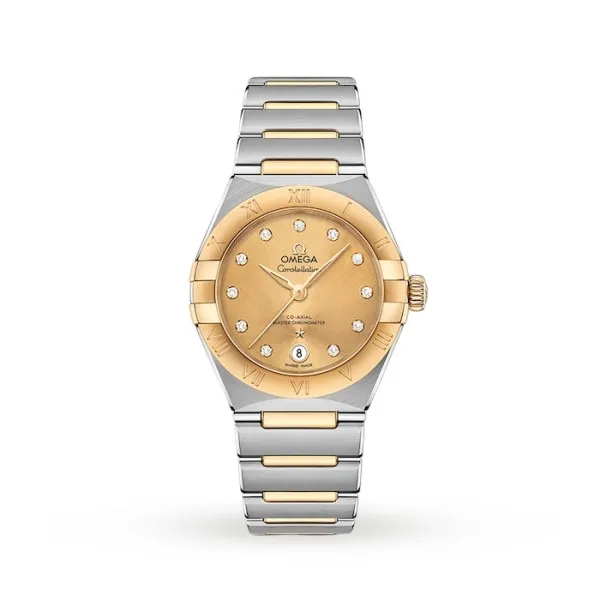 Omega Constellation Women Automatic Champagne Stainless Steel Watch O13120292058001 - Bestter Watches