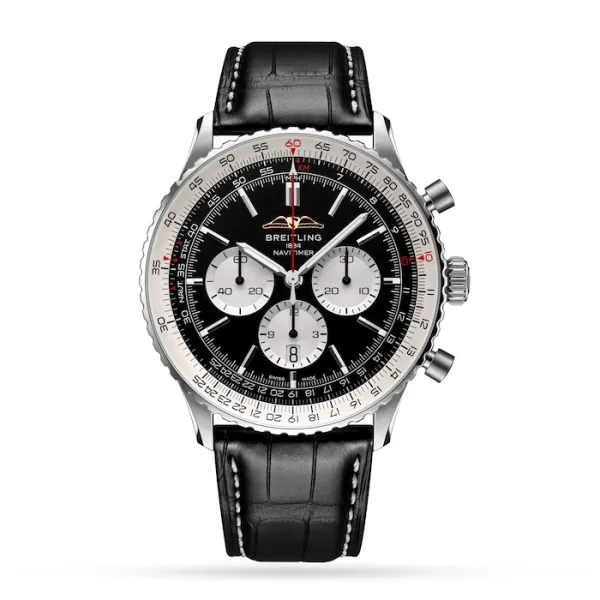 Breitling Navitimer Men Automatic Black Alligator Watch AB0137211B1P1 - Bestter Watches