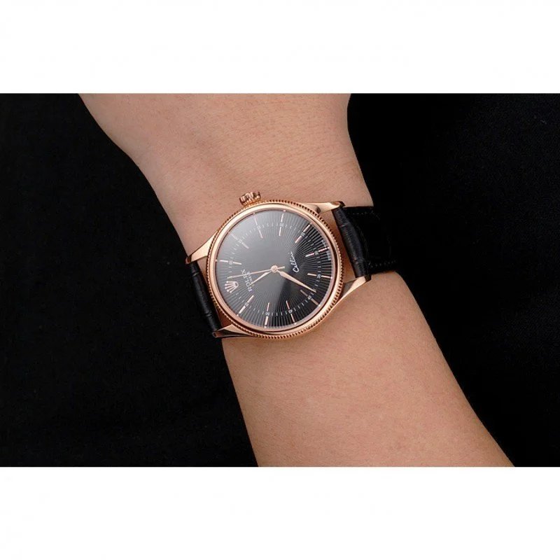 Superclone Rolex Cellini 38mm Black Dial REP016815 - Bestter Watches