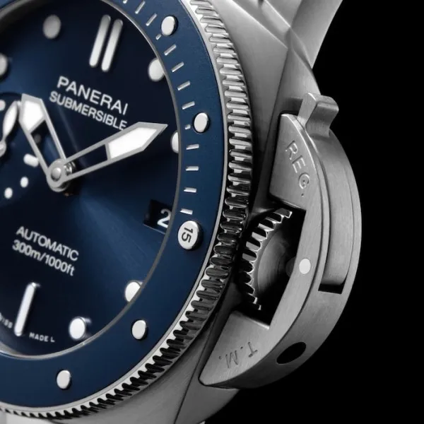 Panerai Submersible Men Automatic Blue Stainless Steel Watch PAM01068 - Bestter Watches