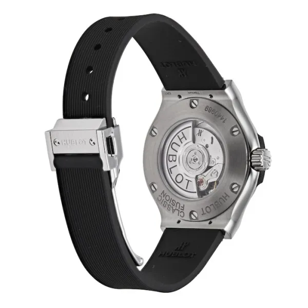 Hublot Classic Fusion Women Automatic Black Rubber Watch 582.NX.1170.RX.1204 - Bestter Watches
