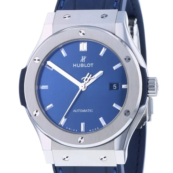 Hublot Classic Fusion Men Automatic Blue Leather Watch 542.NX.7170.LR - Bestter Watches