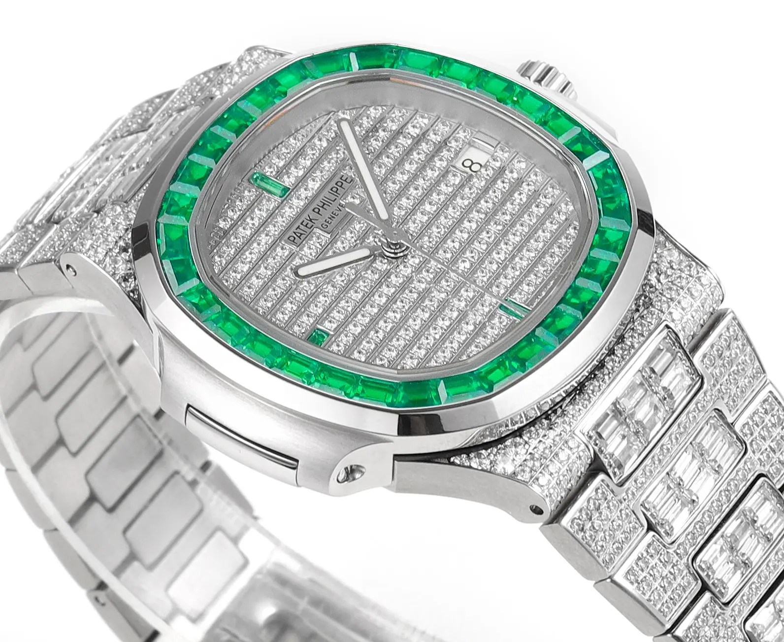 Patek Philippe Nautilus Platinum Green Watch - Bestter Watches