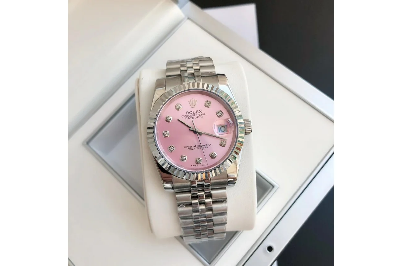 Couple Watches Rolex Datejust 36/28mm SS/SS Jub Pink/Dial - Bestter Watches