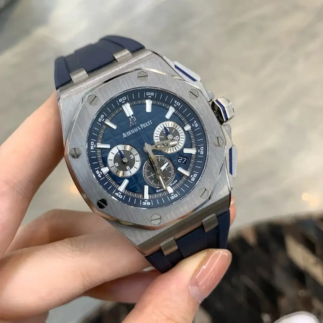Audemars Piguet Royal Oak Offshore Selfwinding Chronograph Blue, Silver 26480TI.OO.A027CA.01 - Bestter Watches