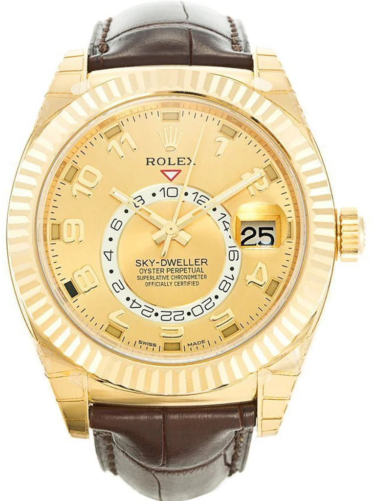 Rolex Sky-Dweller 42mm Gold Dial 326138 - Bestter Watches
