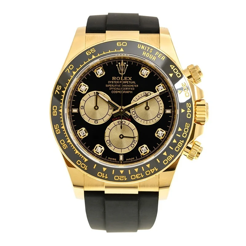 Superclone Rolex Daytona 40 mm Black Dial Yellow Gold 126518LN - Bestter Watches