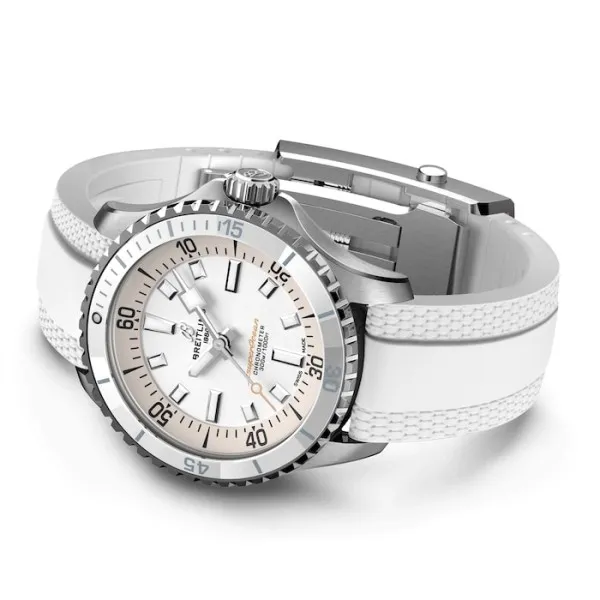 Breitling Superocean Unisex Automatic White Rubber Watch A17377211A1S1 - Bestter Watches