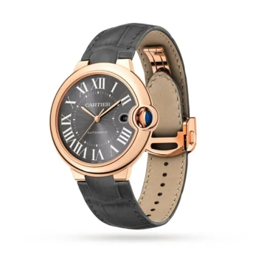 Cartier Ballon Bleu de Cartier Men Automatic Grey Alligator Watch WGBB0050 - Bestter Watches