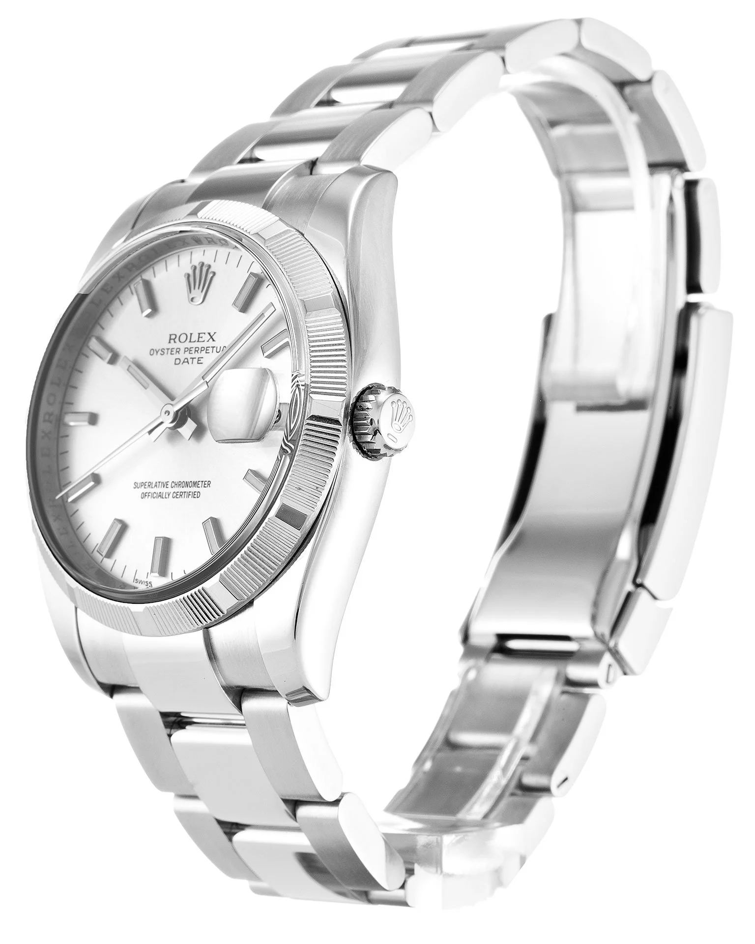 Rolex Oyster Perpetual Date 34mm Silver Dial 115210 - Bestter Watches