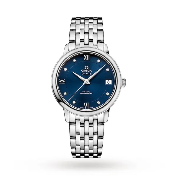 Omega De Ville Women Automatic Blue Stainless Steel Watch O42410332053001 - Bestter Watches