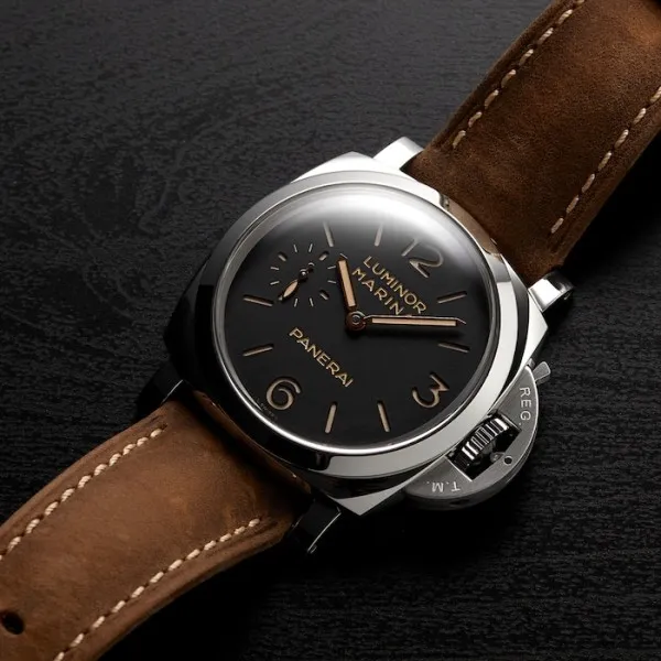 Panerai Luminor Men Automatic Black Calf Watch PAM00422 - Bestter Watches