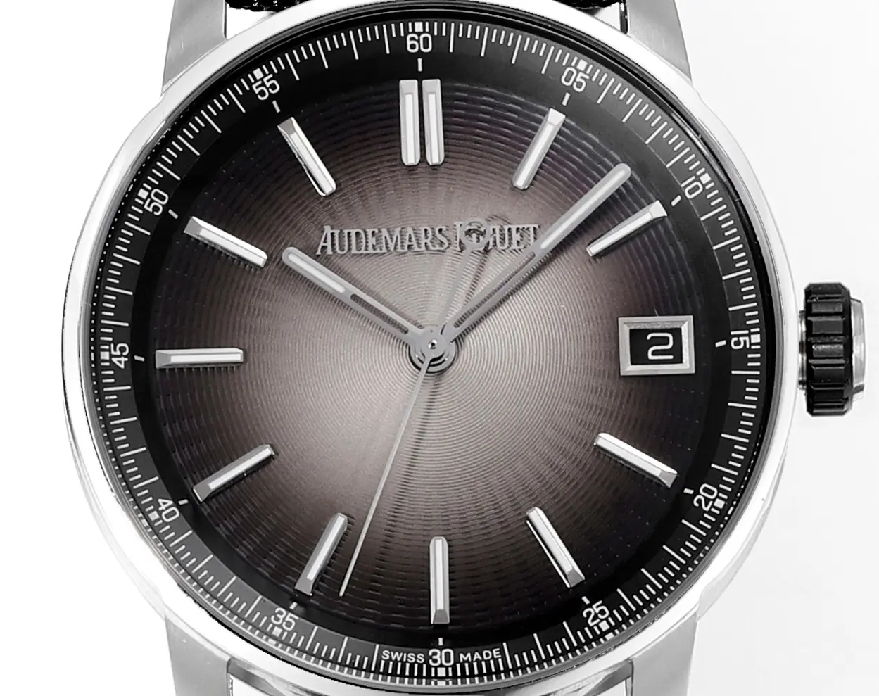 watch Audemars Pigeut CODE 11.59 Smoke Grey Dial Stainless Steel Case Black Fabric Strap Automatic Watch 41mm - Bestter Watches
