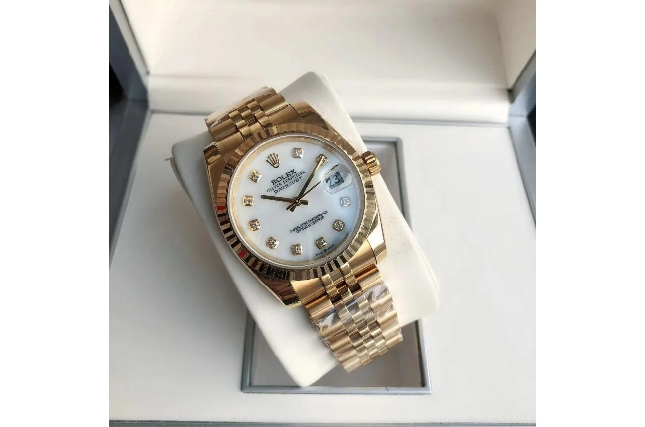 Couple Watches Rolex Datejust 36/28mm RG/RG Jub White/Dial - Bestter Watches