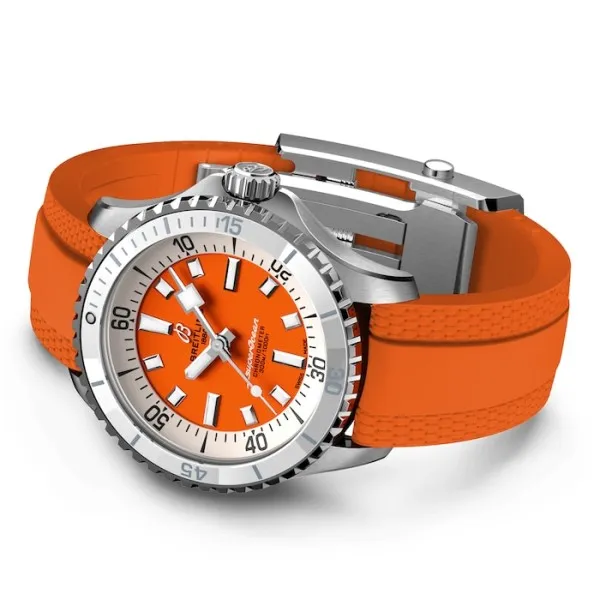 Breitling Superocean Unisex Automatic Orange Rubber Watch A17377211O1S1 - Bestter Watches