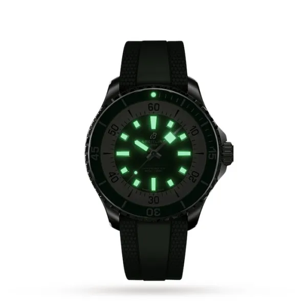 Breitling Superocean Men Automatic Green Rubber Watch A17376A31L1S1 - Bestter Watches