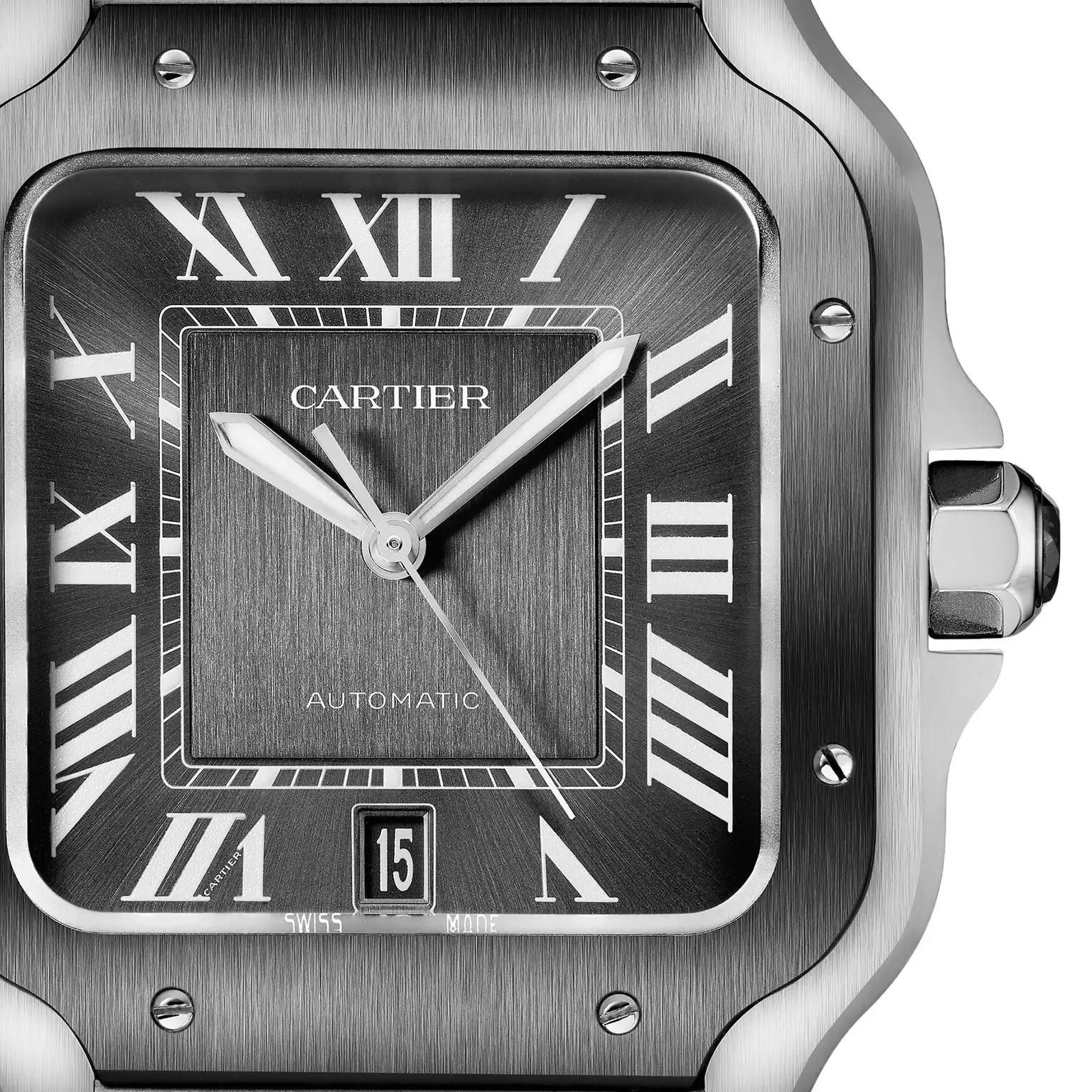 Cartier Santos de Cartier Men Automatic Grey Stainless Steel Watch WSSA0037 - Bestter Watches