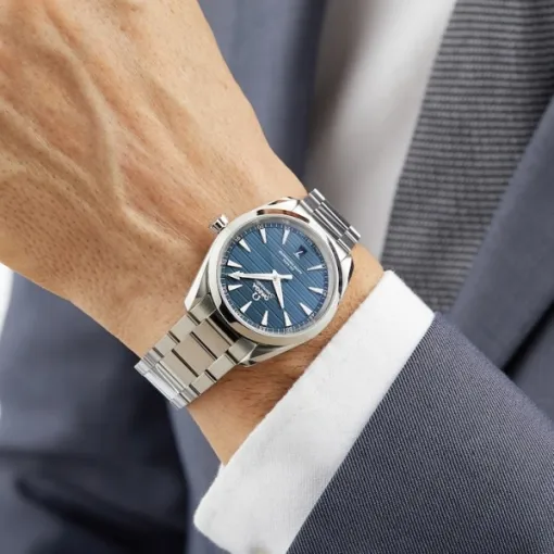 Omega Seamaster Aqua Terra Men Automatic Blue Stainless Steel Watch O22010382003001 - Bestter Watches