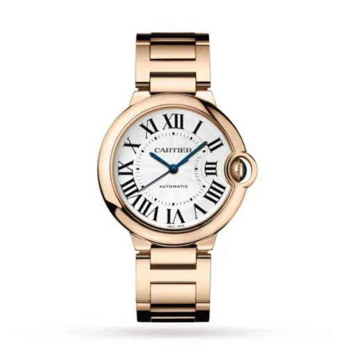 Cartier Ballon Bleu de Cartier Women Automatic Silver 18ct Rose Gold Watch W69004Z2 - Bestter Watches