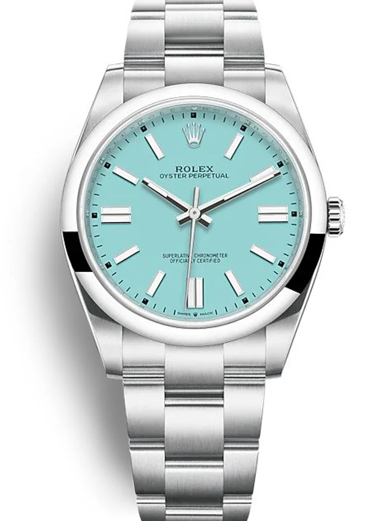 Rolex Oyster Perpetual 41mm Tiffany Blue Dial 124300 - Bestter Watches