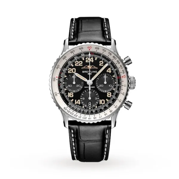 Breitling Navitimer Men Automatic Black Crocodile Watch PB02301A1B1P1 - Bestter Watches