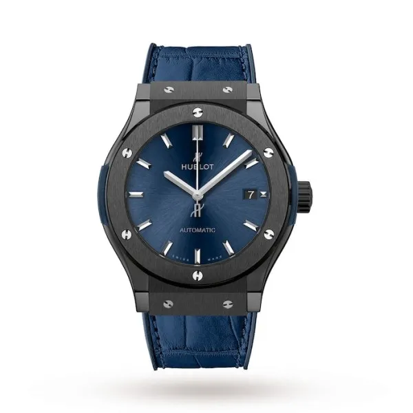 Hublot Classic Fusion Men Automatic Blue Rubber and Alligator Watch 511.CM.7170.LR - Bestter Watches