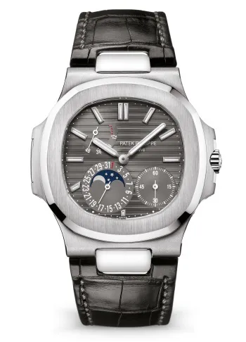 Patek Philippe Nautilus Moon Phase White Gold Watch 5712G-001 - Bestter Watches