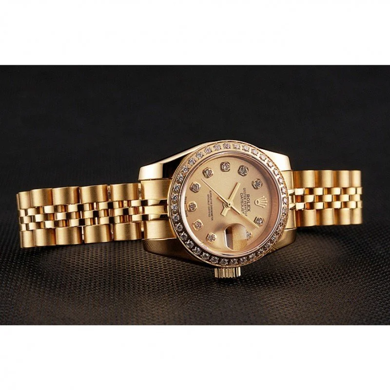 Superclone Rolex Datejust 28mm Gold Dial 1454096 - Bestter Watches