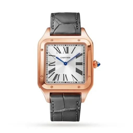 Cartier Santos-Dumont Men Automatic Silver 18ct Rose Gold Watch WGSA0032 - Bestter Watches
