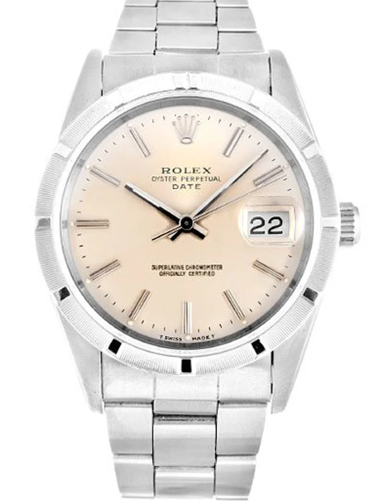 Rolex Oyster Perpetual Date 34mm Silver Dial 15210 - Bestter Watches