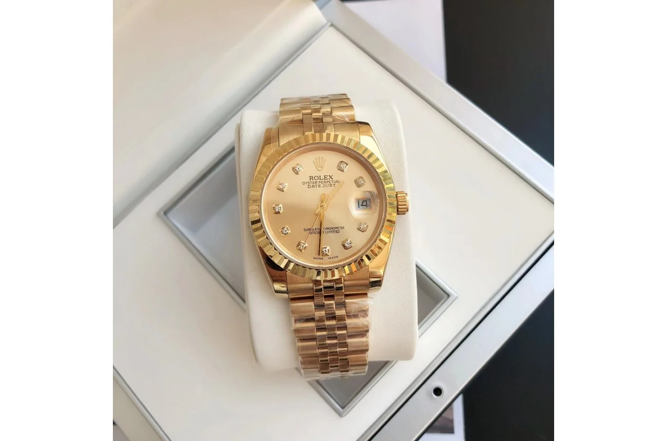 Couple Watches Rolex Datejust 36/28mm RG/RG Jub Gold/Dial - Bestter Watches