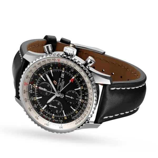Breitling Navitimer Men Automatic Black Leather Watch A24322121B2X1 - Bestter Watches