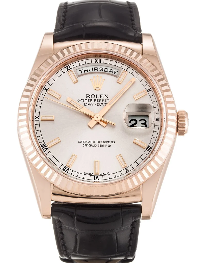 Rolex Day-Date 36mm Silver Dial 118135 - Bestter Watches