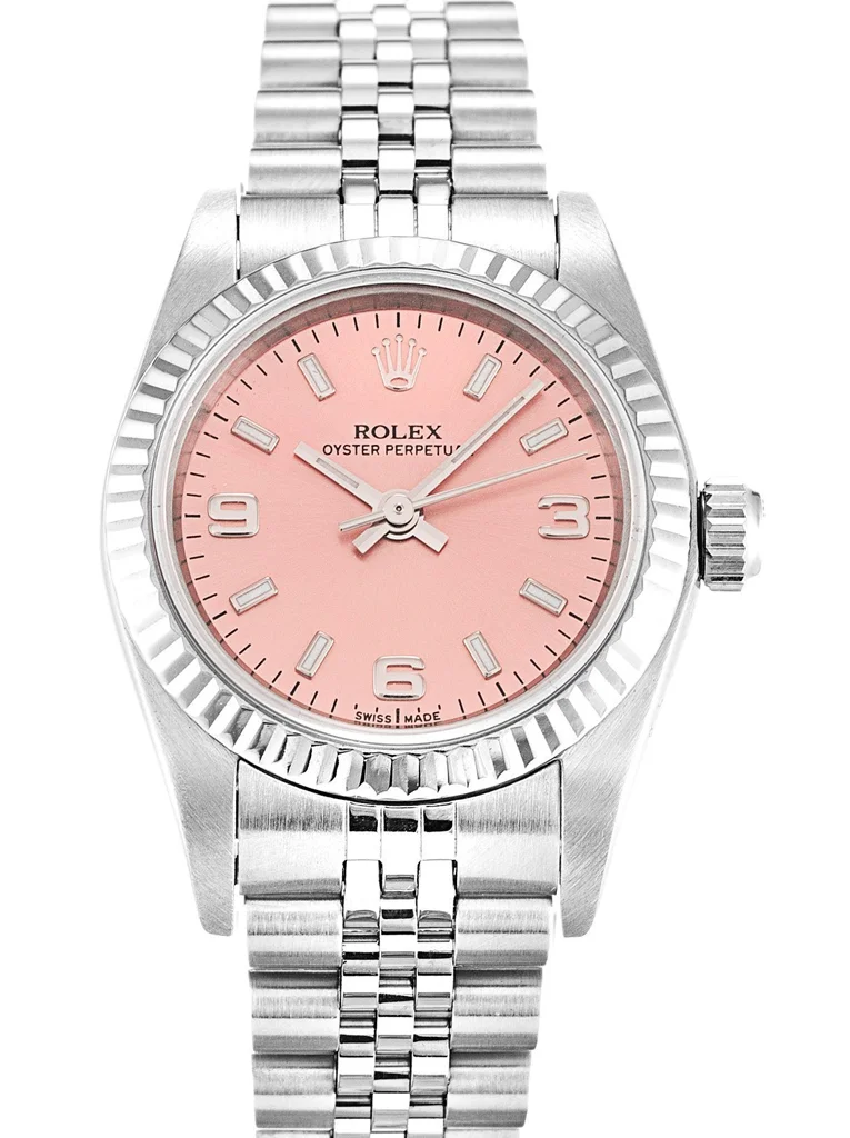 Rolex Oyster Perpetual Lady 26mm Salmon Dial 76094 - Bestter Watches