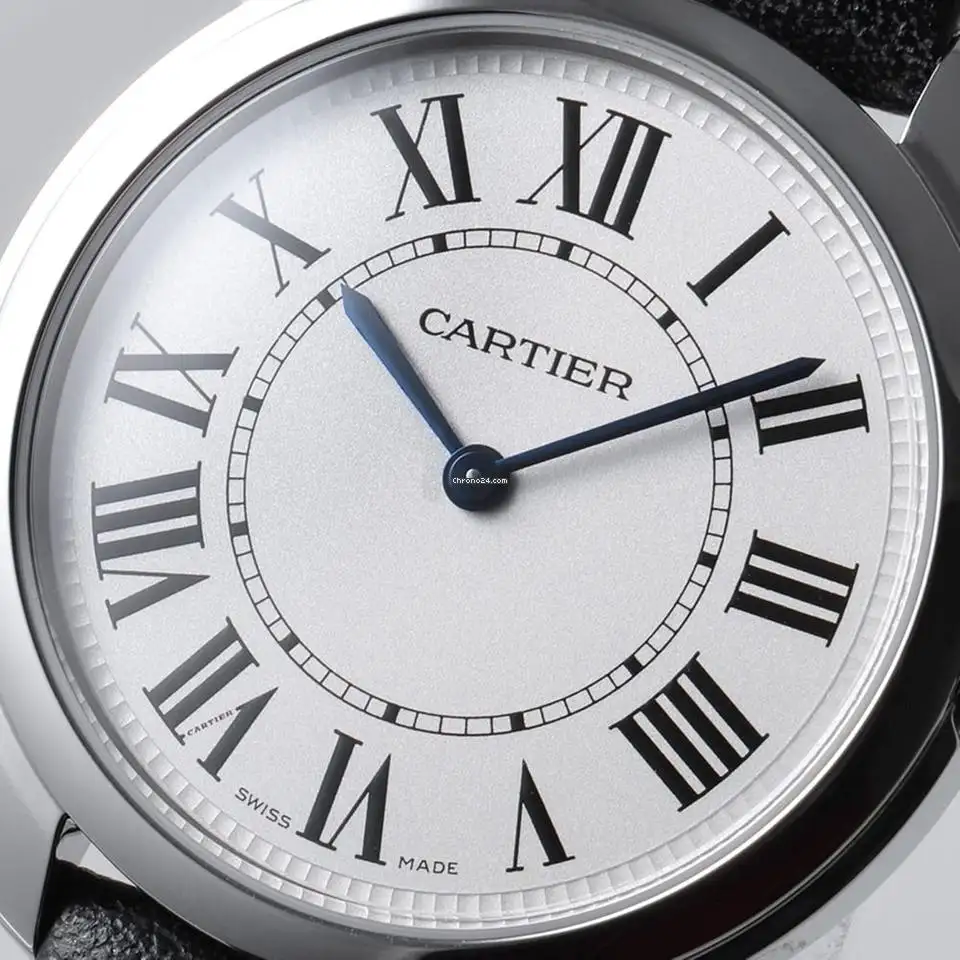 Cartier Ronde Must Women Quartz Silver Calf Watch WSRN0030 - Bestter Watches