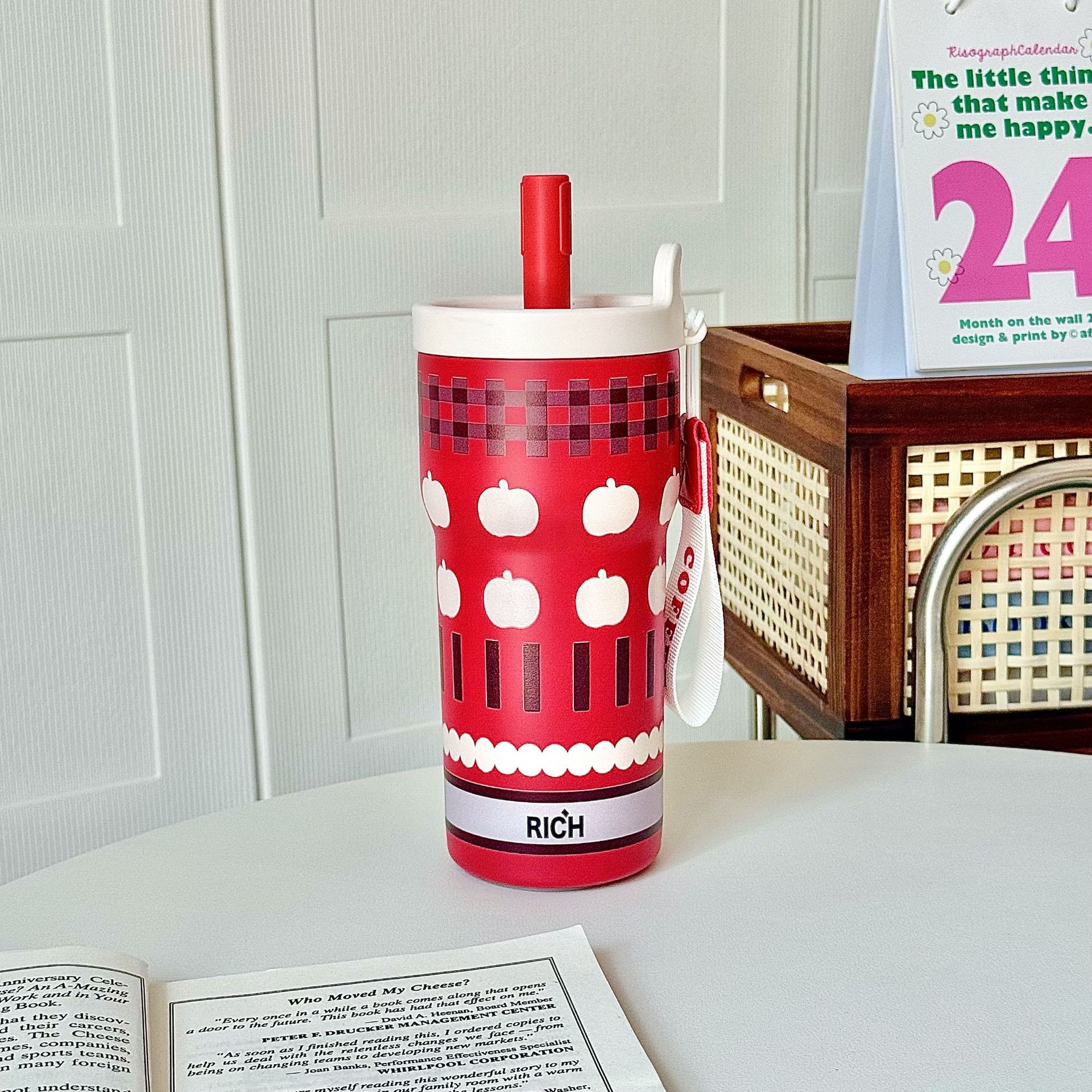 Striped Straw Tumbler