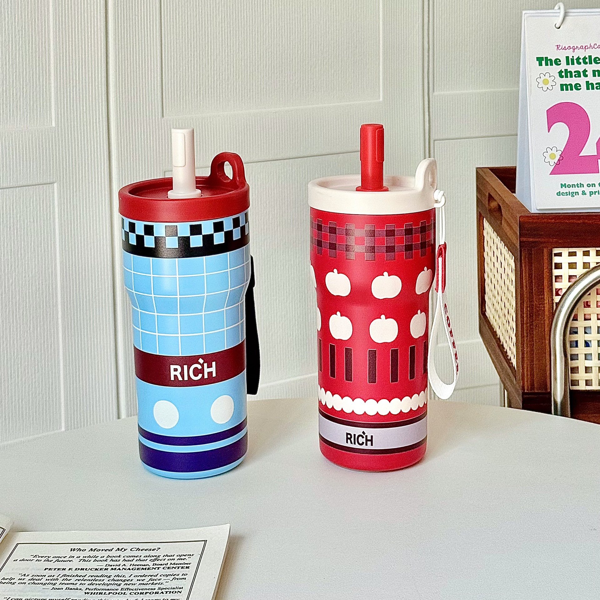 Striped Straw Tumbler