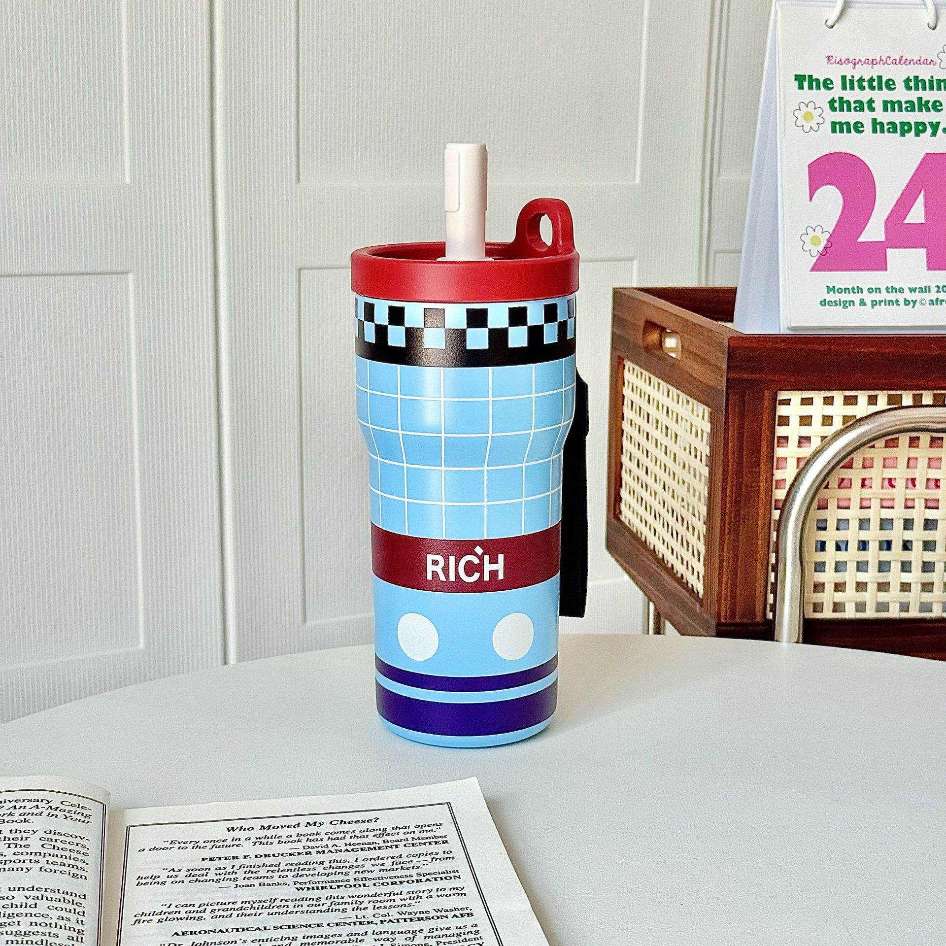 Striped Straw Tumbler