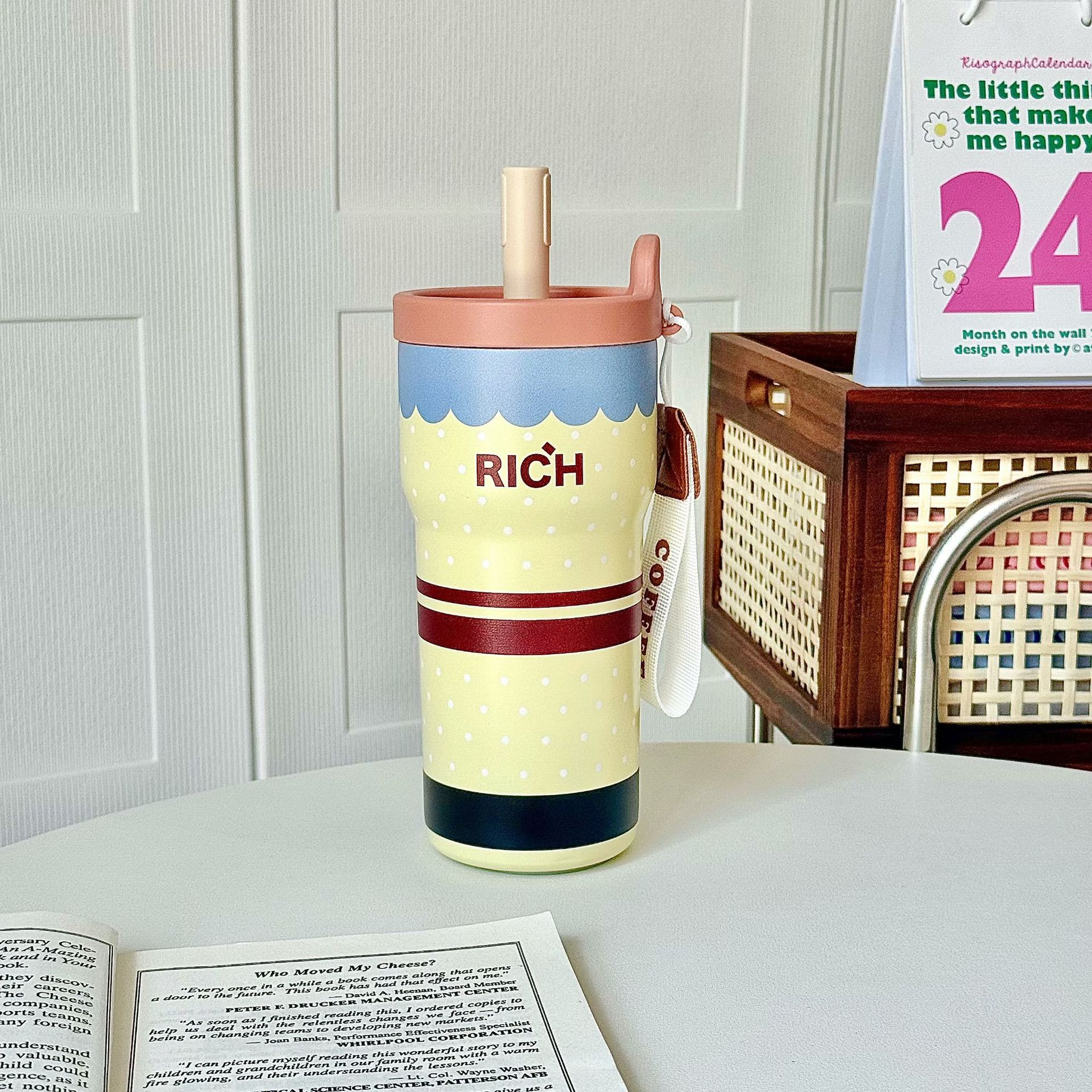 Striped Straw Tumbler