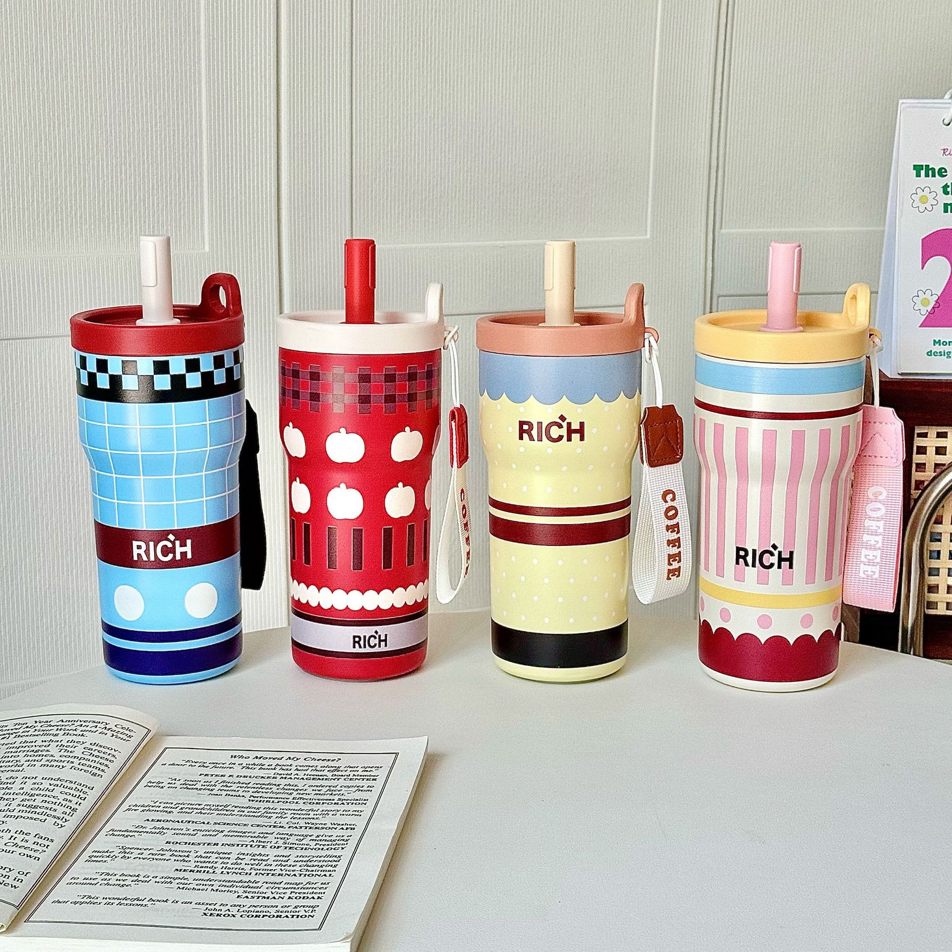 Striped Straw Tumbler