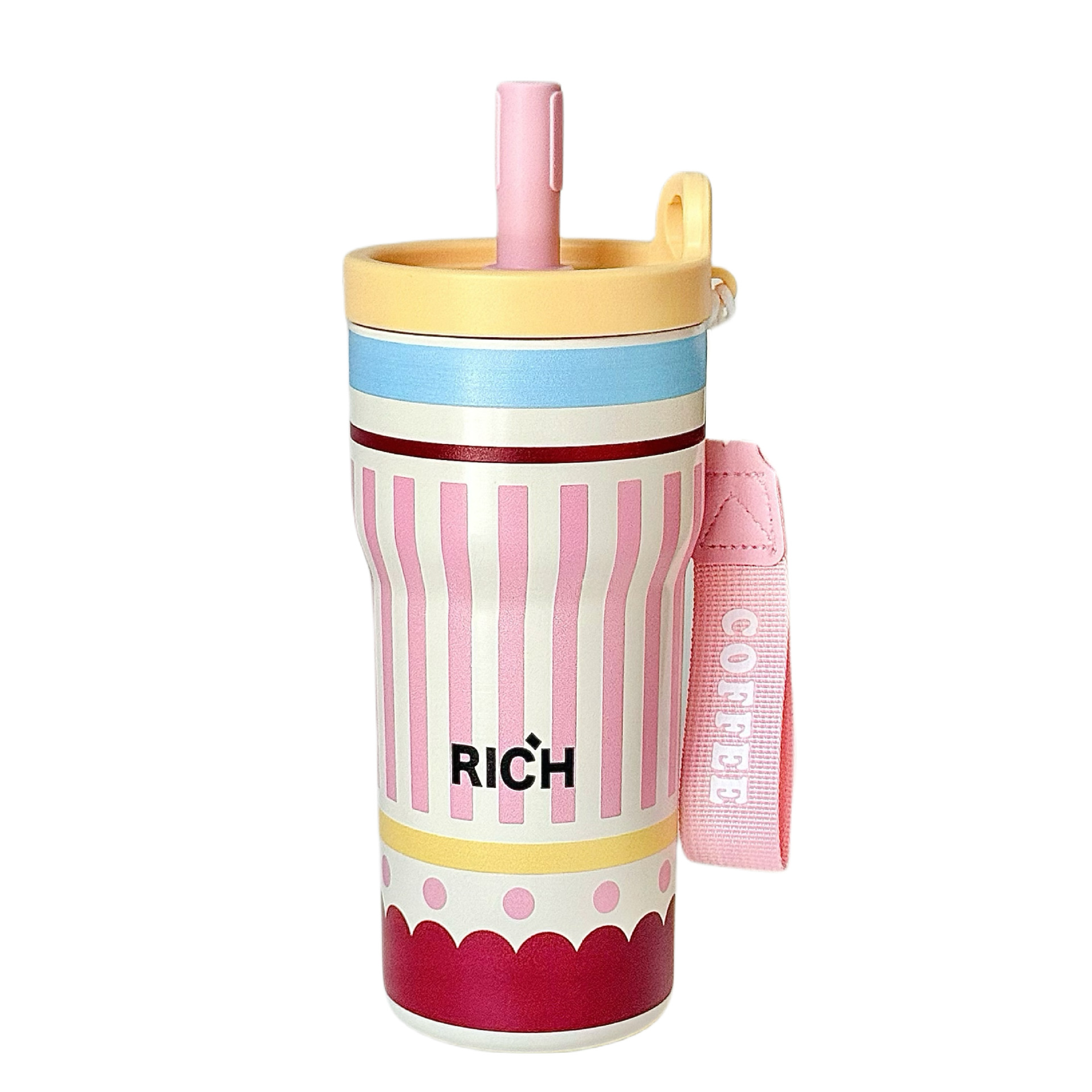 Striped Straw Tumbler