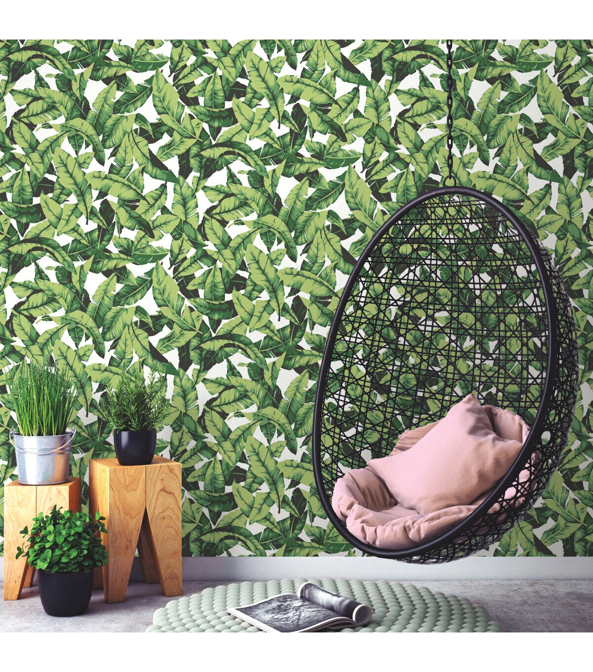 York Wallcoverings Wallpaper Palm Leaf