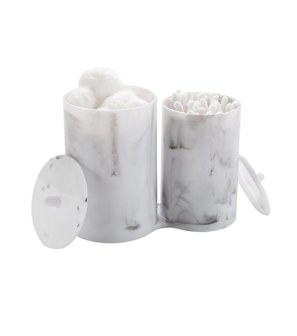 Simplify 6 Marble 2 Compartment Q Tip & Cotton Holder