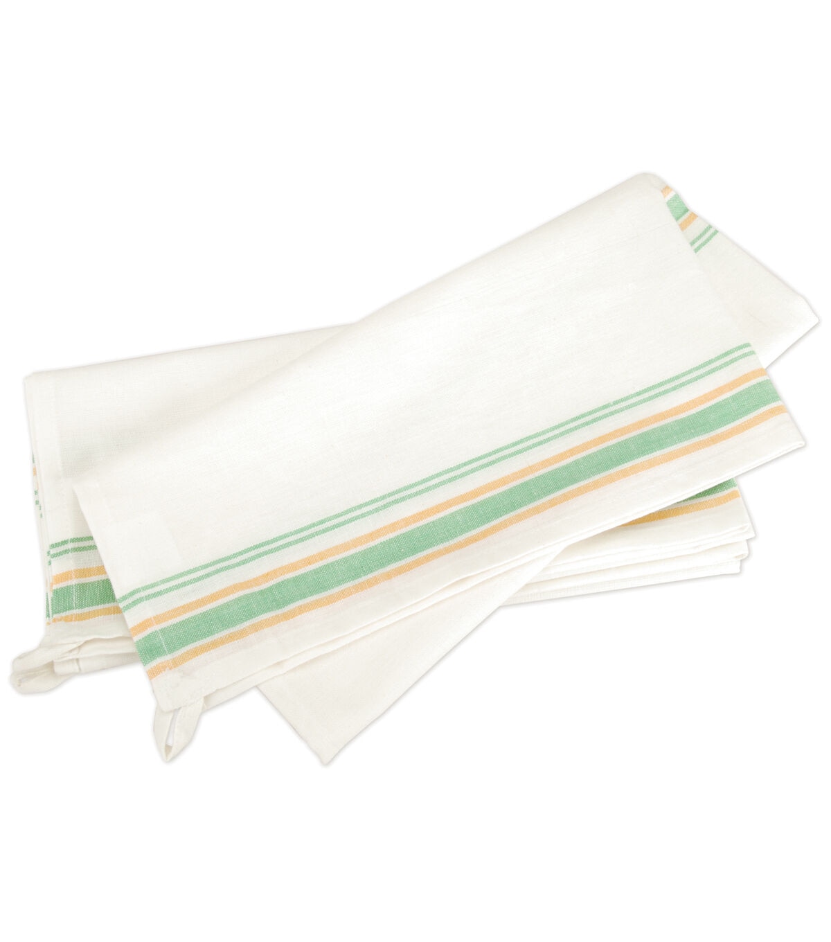Aunt Marthas 18 x 28 Green Stripe Towel Embroidery Fabric 3pk