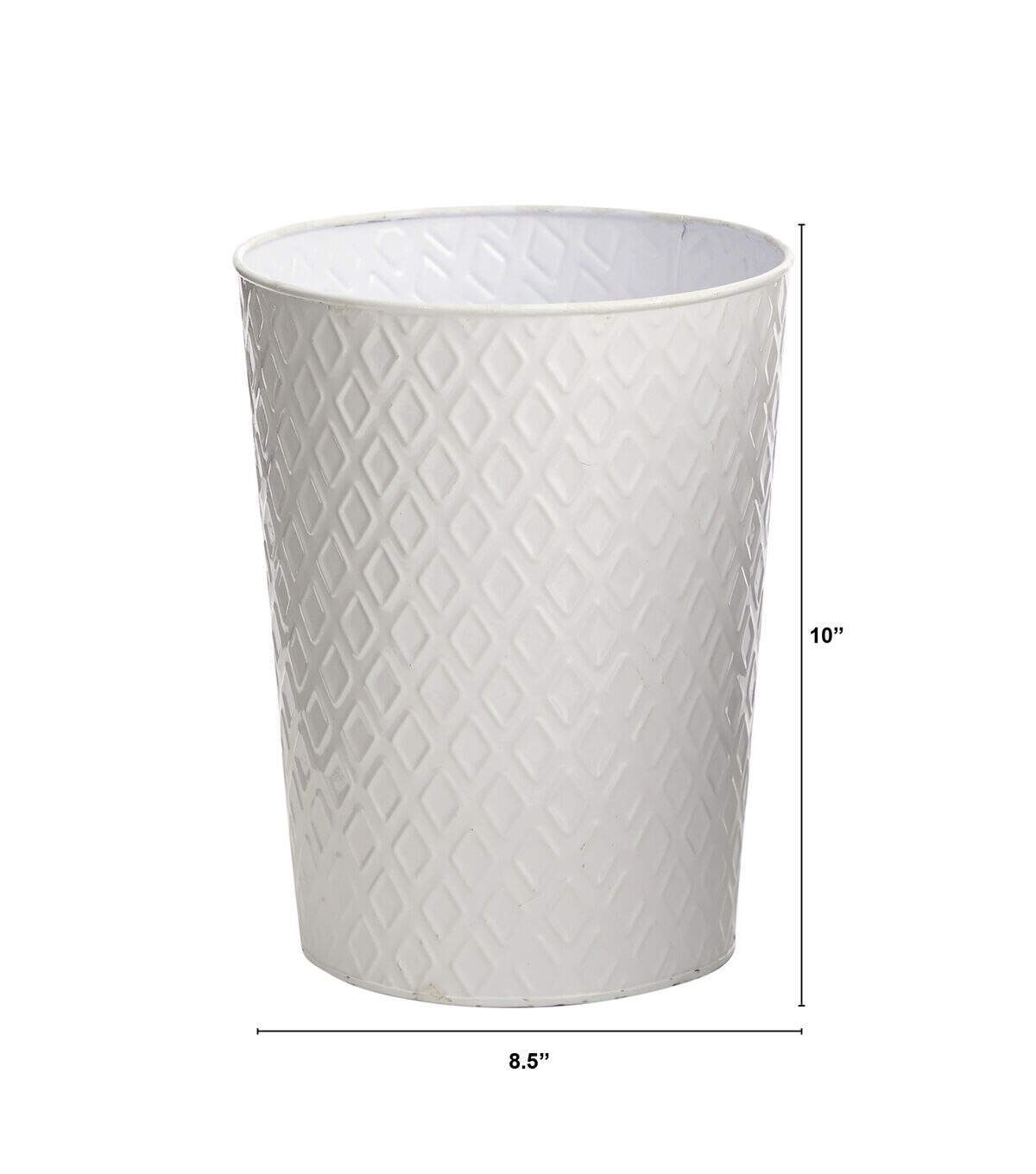 Nearly Natural 10 White Embossed Tin Planter