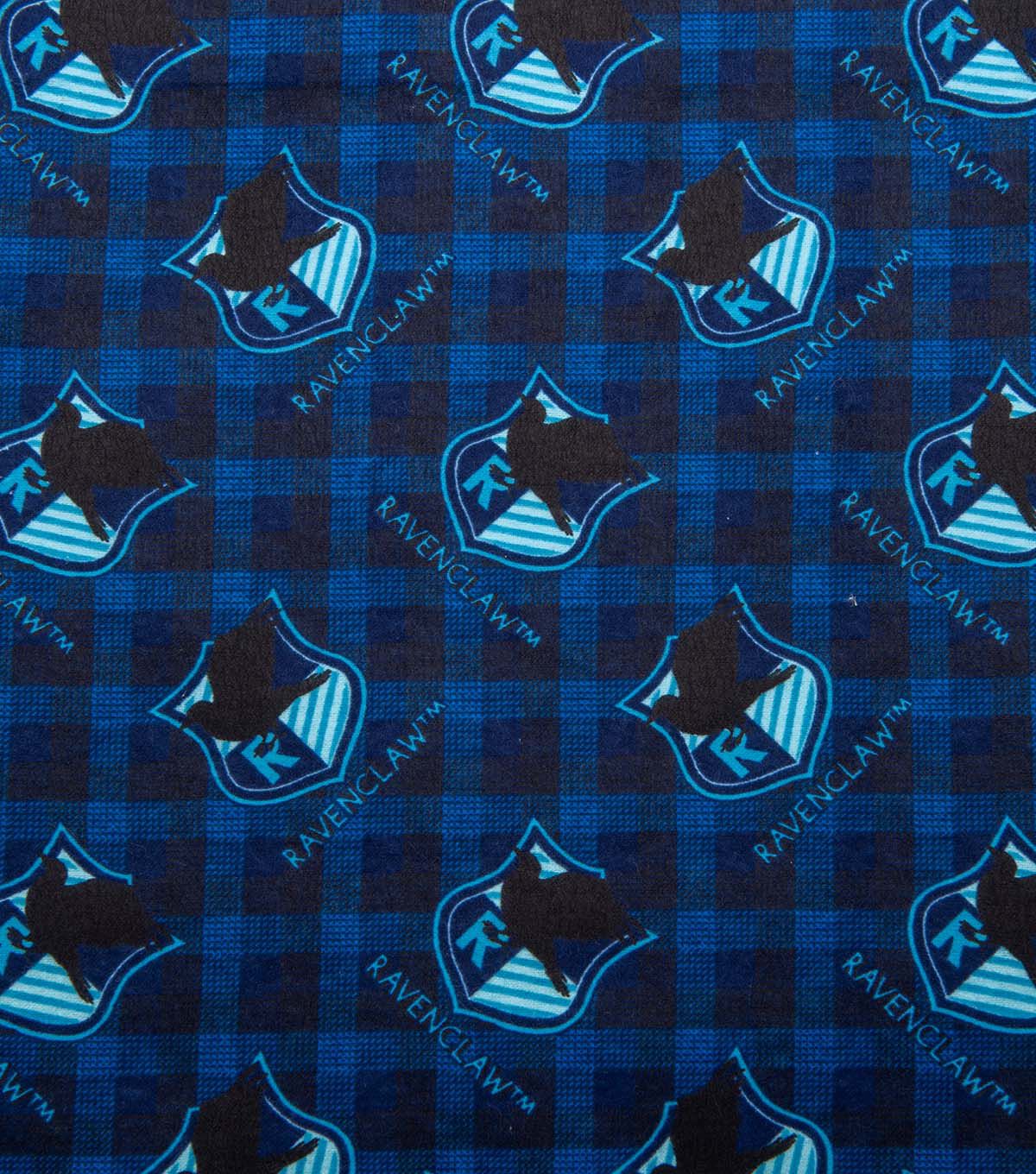 Harry Potter Ravenclaw Plaid Patch Flannel Fabric