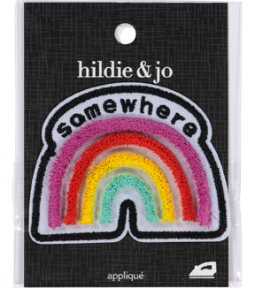 2.5 x 2 Somewhere Over the Rainbow Iron On Patch by hildie & jo