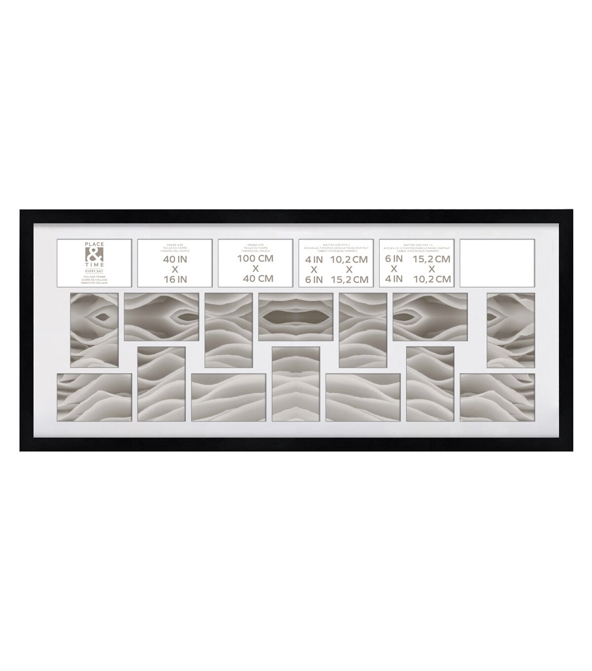 4 x 6 Black 20 Photo Collage Frame by Place & Time