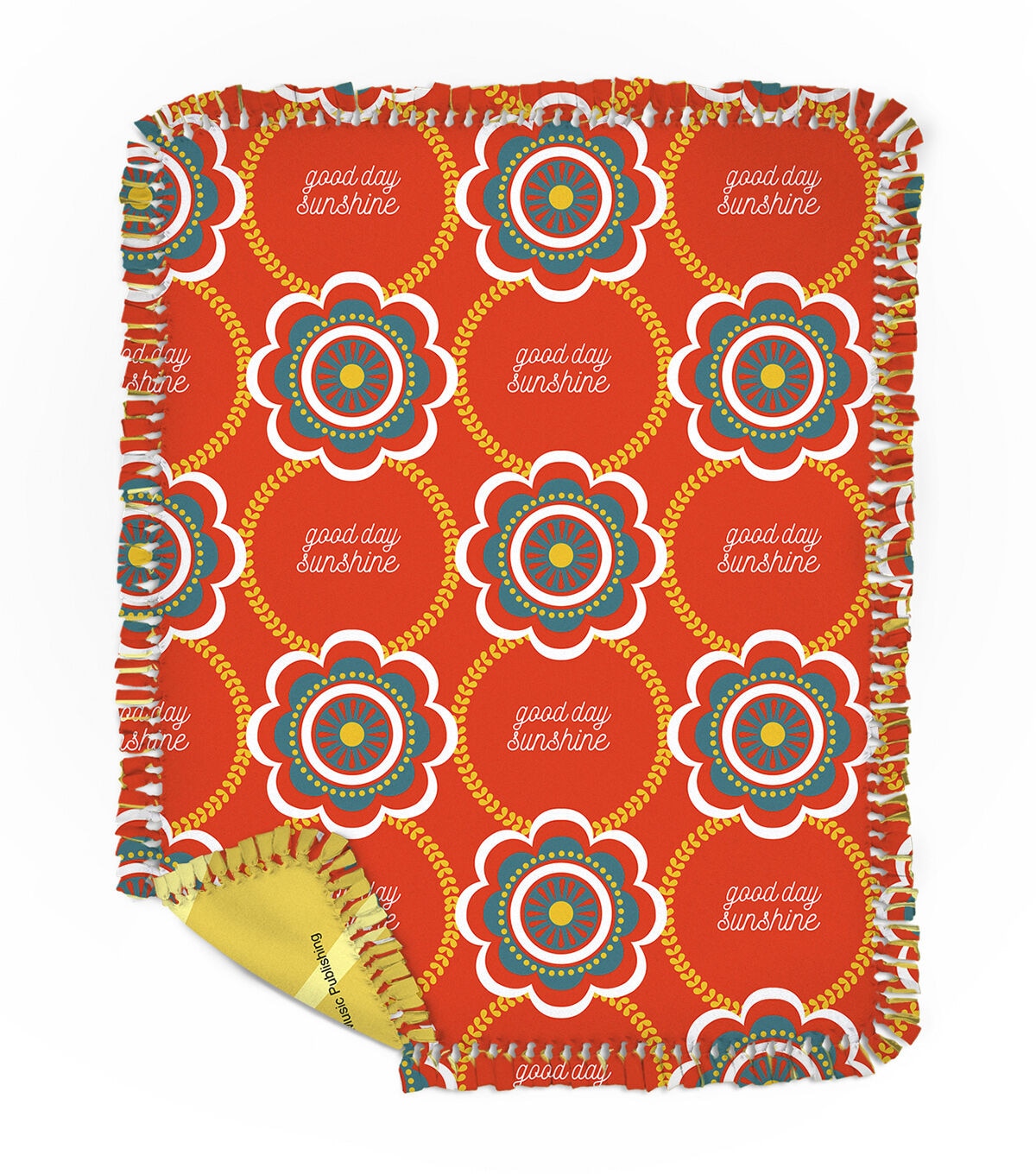 Lyrics by Lennon & McCartney No Sew Fleece Throw 72 Sunshine